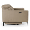 Eden Modern Taupe Leather Sofa With 2 Recliners