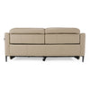 Eden Modern Taupe Leather Loveseat with 2 Recliners