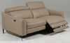 Eden Modern Taupe Leather Sofa With 2 Recliners