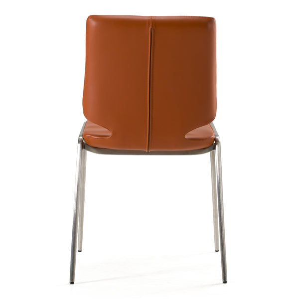 Eileen Modern Cognac Eco-Leather Dining Chair (Set of 2)