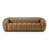 Ekwok Modern Tan Leather Sofa