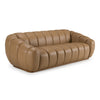Ekwok Modern Tan Leather Sofa