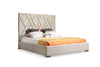 Modrest Eldora Glam Beige Velvet And Brushed Brass Bed Model VGVCBD1900-19