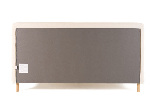 Modrest Electra Modern Ivory Fabric & Rubberwood Bed Model VGHM-F4091-1-BED