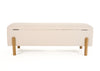 Modrest Electra Modern Ivory Fabric & Rubberwood Bench With Storage Model VGHM-F3030-IVY