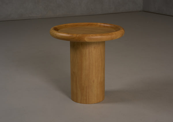 Modrest Electra Modern Round Rubberwood End Table Model VGHM-TB033S05