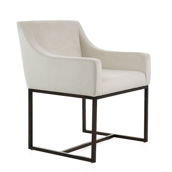 Modrest Elijah Modern Beige & Copper Antique Brass Dining Chair Model VGVCB8363-BEI-DC