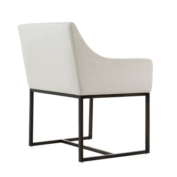 Modrest Elijah Modern Beige & Copper Antique Brass Dining Chair Model VGVCB8363-BEI-DC