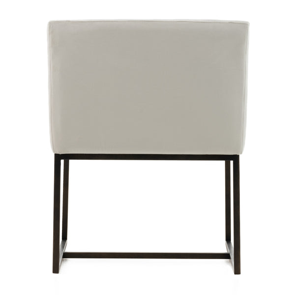 Modrest Elijah Modern Beige & Copper Antique Brass Dining Chair Model VGVCB8363-BEI-DC