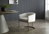 Modrest Elisa Modern Beige Velvet & Brass Dining Chair Model VGVCB8369-BG-DC