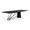 Elkhorn Glam Black Ash + Stainless Steel 126" Dining Table
