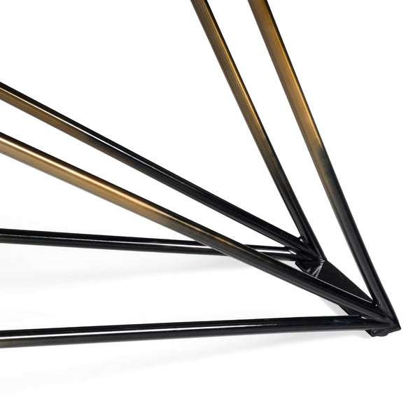 Elkhorn Glam Black Ash + Stainless Steel 126" Dining Table