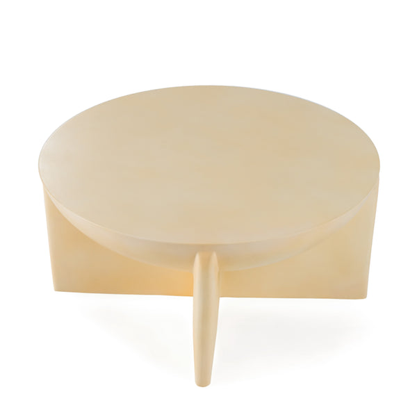 Modrest Elsa Modern Beige Concrete Round Coffee Table Model VGGR-615480-BGE