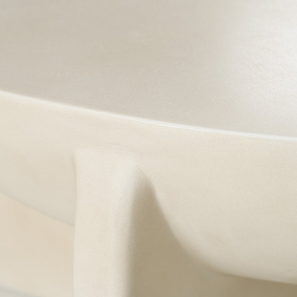 Modrest Elsa Modern Oyster Concrete Round Coffee Table Model VGGR-615480-OYS