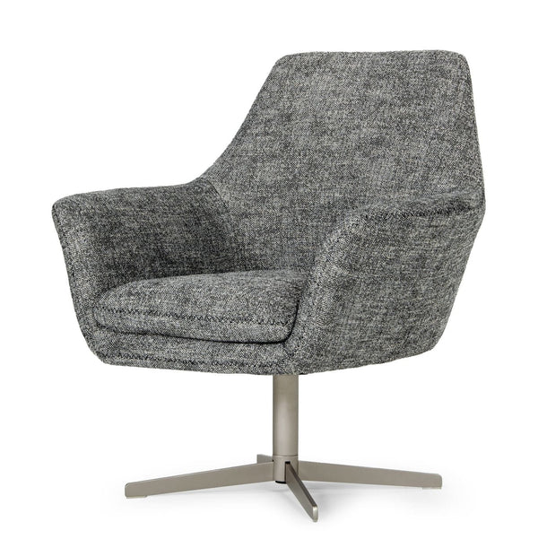 Divani Casa Elvin Modern Dark Grey Fabric Swivel Lounge Chair Model VGKKA-832-DKGRY-3