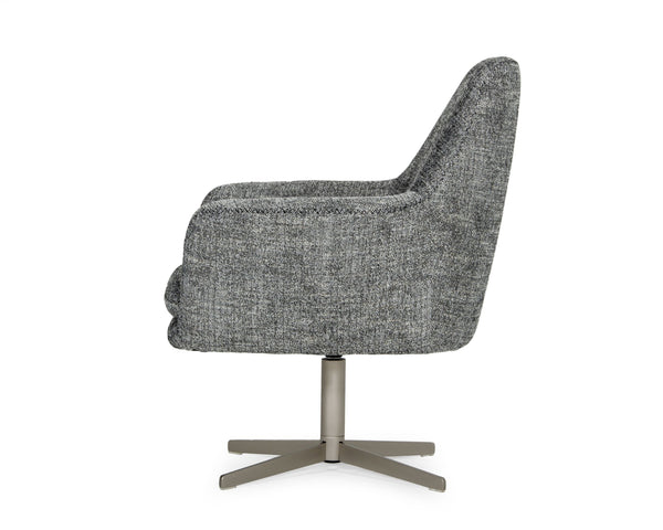 Divani Casa Elvin Modern Dark Grey Fabric Swivel Lounge Chair Model VGKKA-832-DKGRY-3