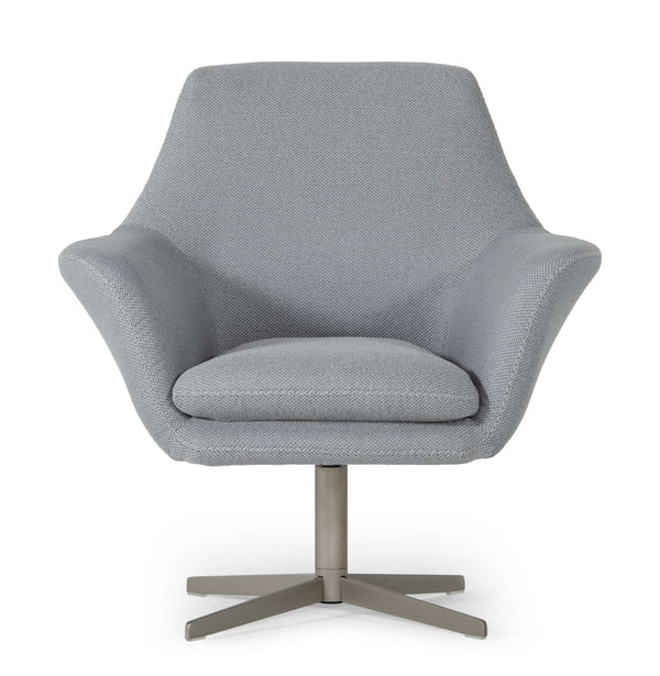 Divani Casa Elvin Modern Grey Fabric Swivel Lounge Chair Model VGKKA-832-GRY-3