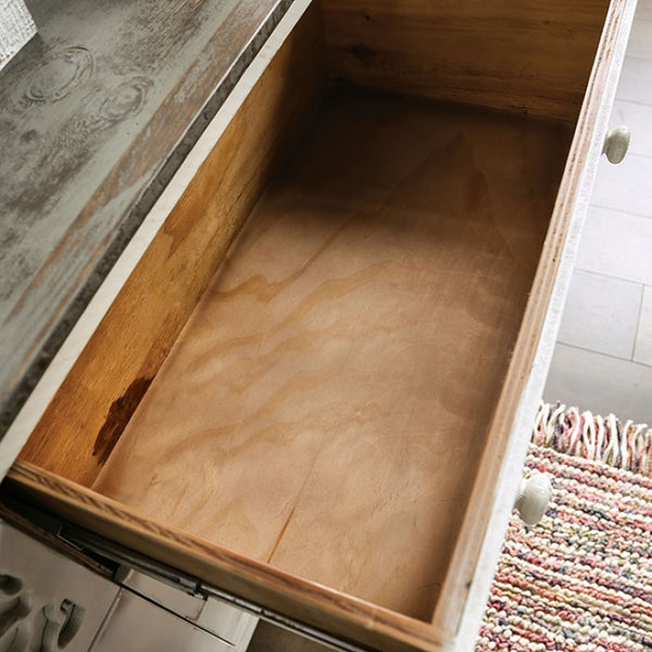 Furniture of America Myrtlemoore Vintage Ivory/Rustic Gray Rustic Chest Model EM7079IV-C