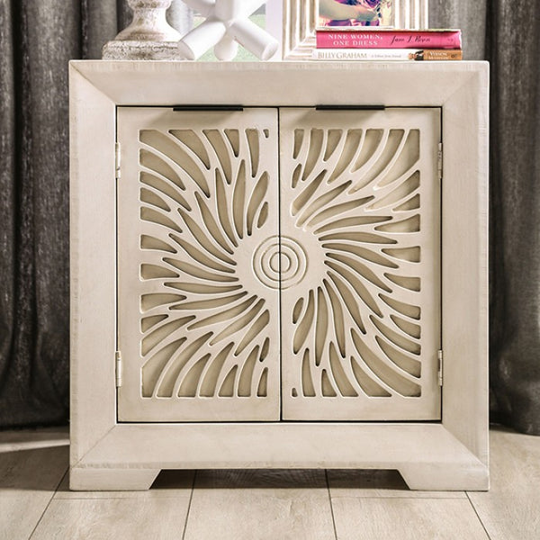 Furniture of America Geneva Ivory Contemporary Night Stand Model EM7080IV-N