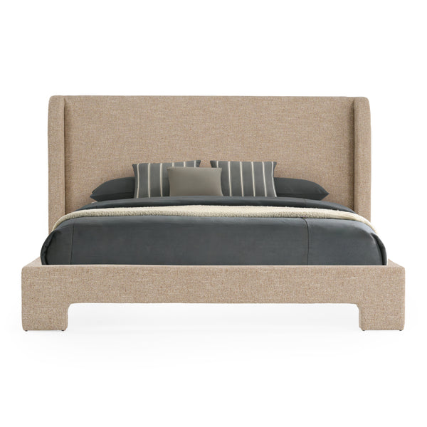 Emilio Modern Beige Fabric Bed