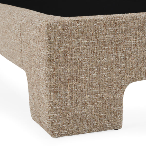 Emilio Modern Beige Fabric Bed