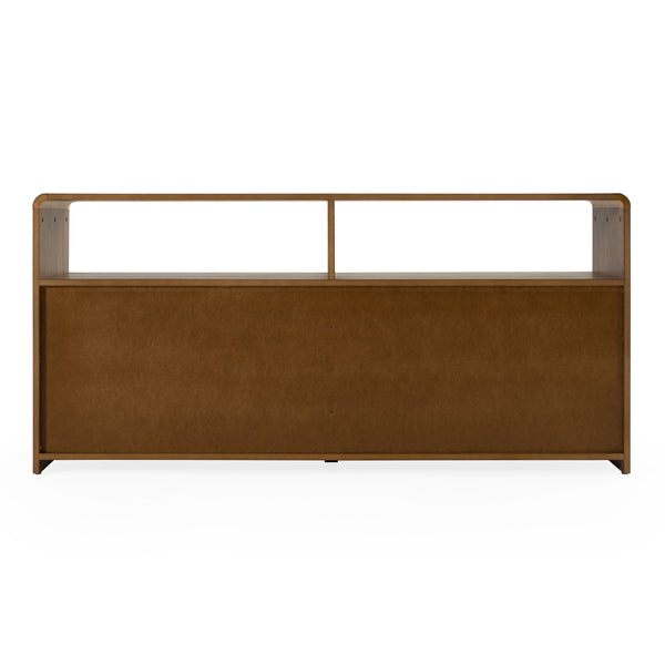 Emilio Modern Natural Burlap + Walnut Dresser