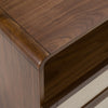 Emilio Modern Natural Burlap + Walnut Dresser