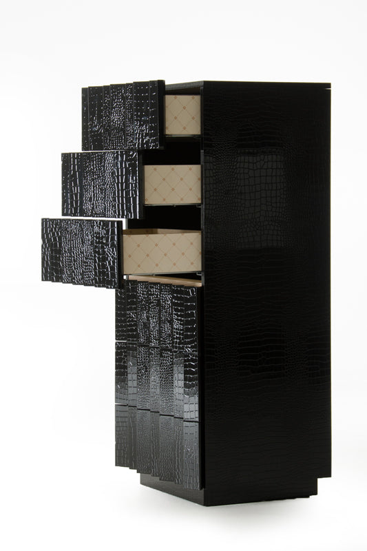A&X Emphasis Black Crocodile Chest Model VGUNAW558-52-BLK