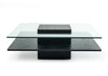 Emulsion Modern Black Oak Glass Coffee Table Model VGHBHK22A-BLK