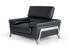 Divani Casa Encore Modern Black Leather Chair Model VG2T0724-CHR-BLK