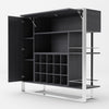 Modrest Fauna Elm Grey & Stainless Steel Wine Cabinet Model VGBBBN-2W-CAB