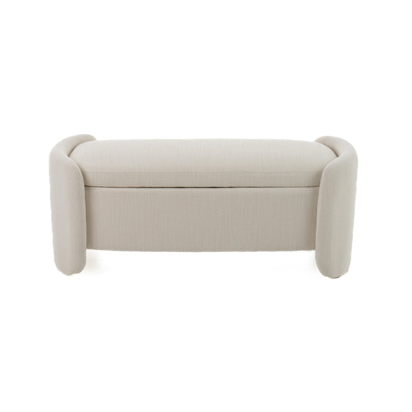 Modrest Erin Modern Cream Fabric Storage Ottoman Bench Model VGRH-RHT-722-CRM