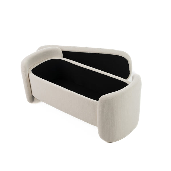 Modrest Erin Modern Cream Fabric Storage Ottoman Bench Model VGRH-RHT-722-CRM