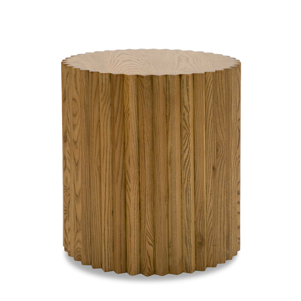 Modrest Espana Modern Walnut Round End Table Model VGGMET-1611V-ET