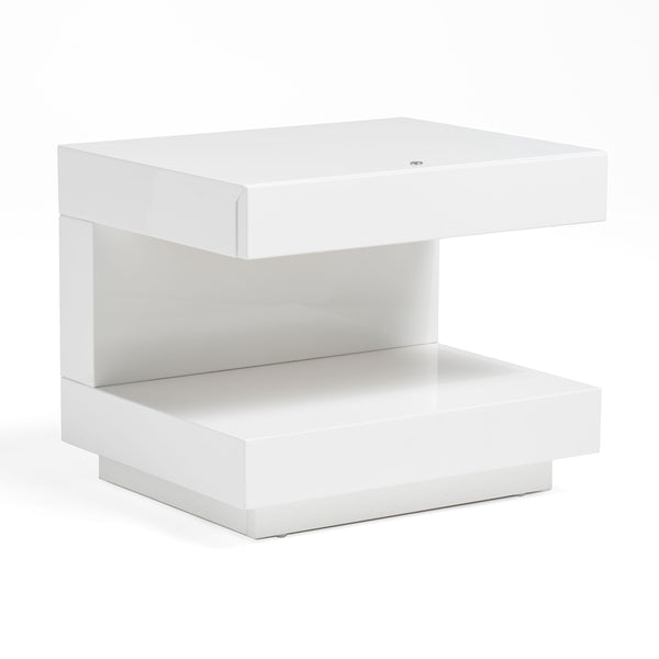 Modrest Esso Modern White Glossy Nightstand Model VGWCC521B