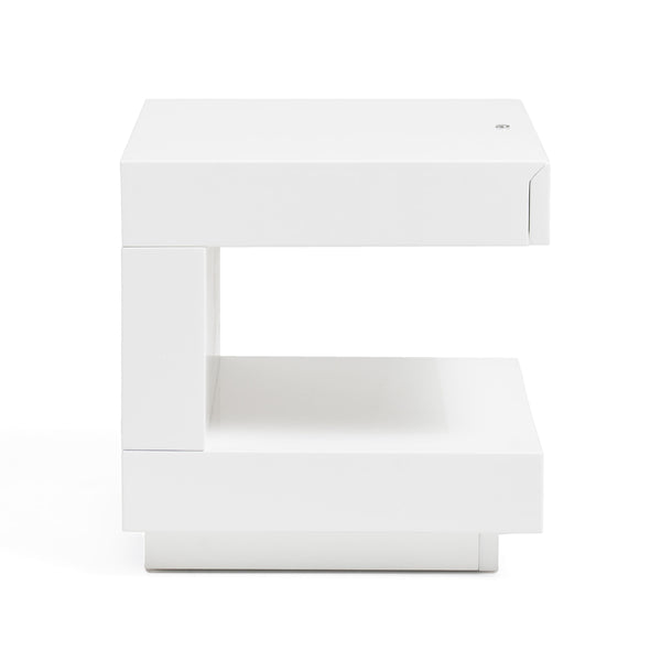 Modrest Esso Modern White Glossy Nightstand Model VGWCC521B