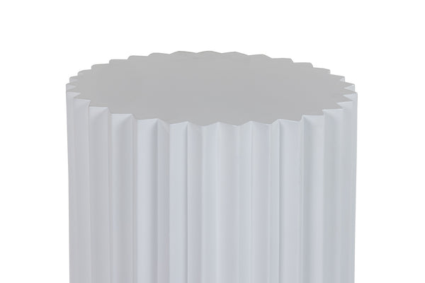 Modrest Evadale Modern White Concrete End Table Model VGGR-685156-WHT