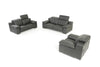 Lamod Italia Evergreen Modern Black Italian Leather Sofa Set Model VGNTEVERGREEN-BLK
