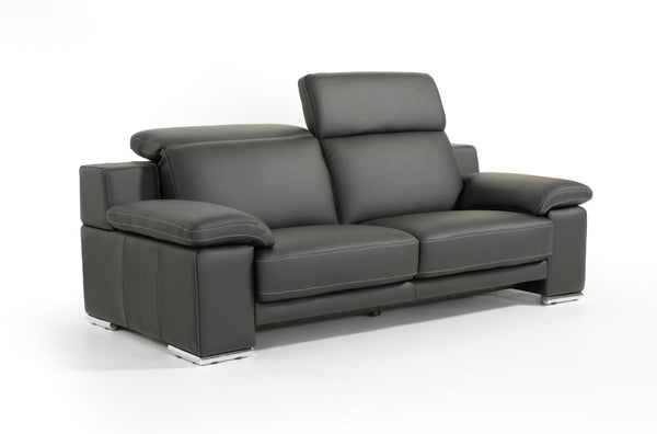 Lamod Italia Evergreen Modern Black Italian Leather Sofa Set Model VGNTEVERGREEN-BLK