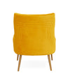 Everly Contemporary Velvet Yellow Accent Chair
