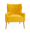 Everly Contemporary Velvet Yellow Accent Chair