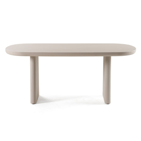 Modrest Evermore Modern Grey Faux Cement Oval Dining Table Model VGGM-1752-GRY