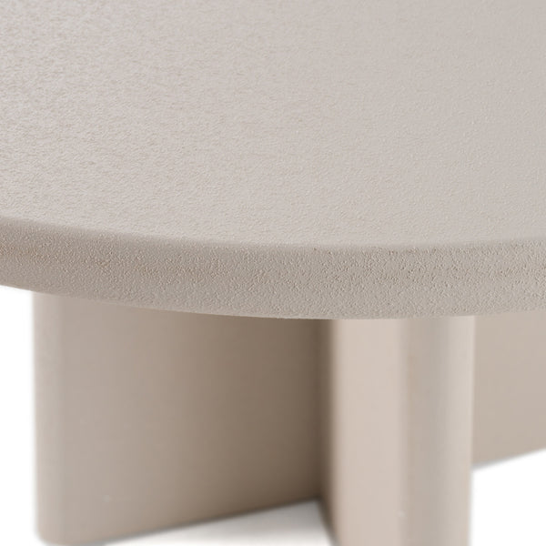 Evermore Modern Grey Faux Cement Round Dining Table