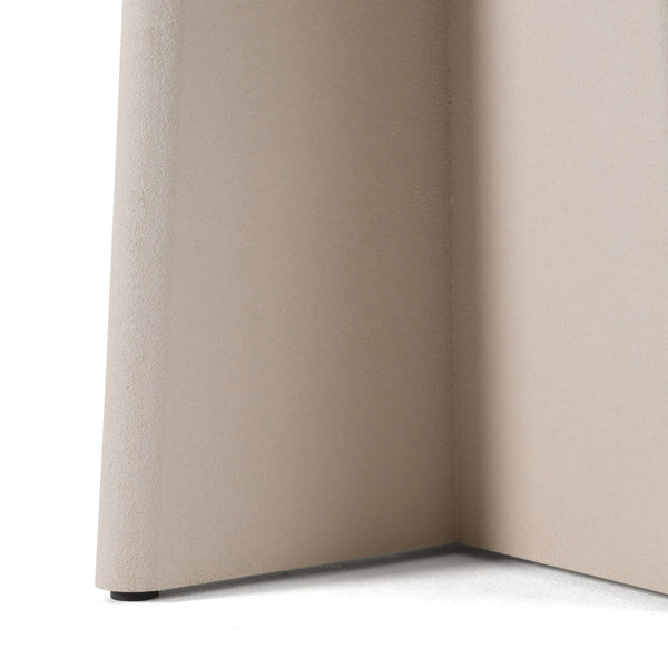 Evermore Modern Grey Faux Cement Round Dining Table