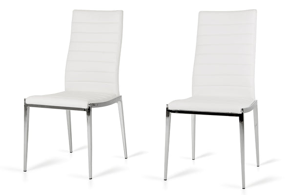 Libby Modern White Leatherette Dining Chair (Set of 2)