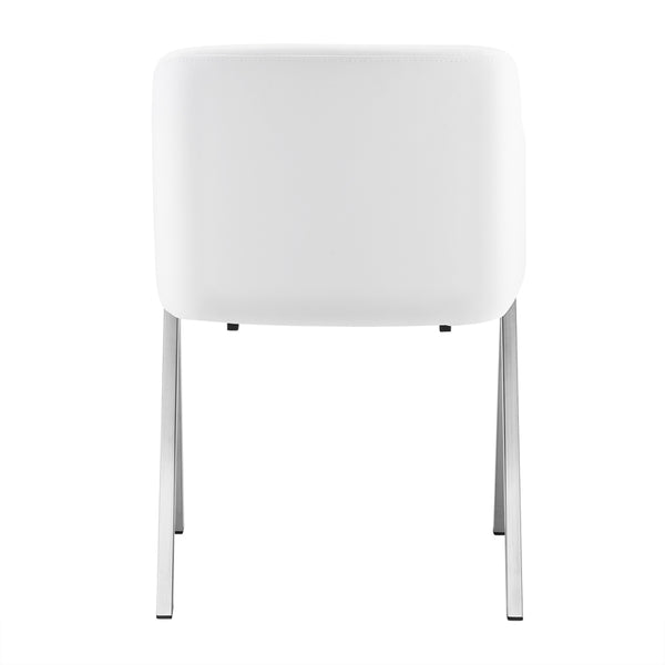 Modrest Darcy Modern White Leatherette Dining Chair (Set Of 2) Model VGEWF3202BF-WHT