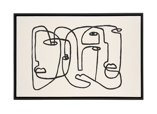 Modrest Faces Modern 59" X 35" Painting Model VGVA-CO2307