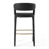 Modrest Faerron Modern Black Leatherette Bar Chair Model VGEU-MC-7182BC-B-BLK
