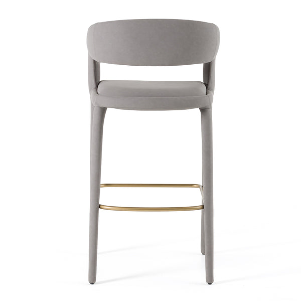 Modrest Faerron Modern Grey Leatherette Bar Chair Model VGEU-MC-7182BC-B-GRY