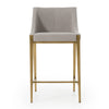 Fairview Contemporary Grey + Brass Counter Stool
